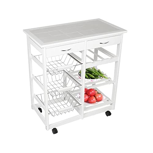 Carro de ruedas JATIBOSH y estantes de cocina con tres cestas extraíbles 2
