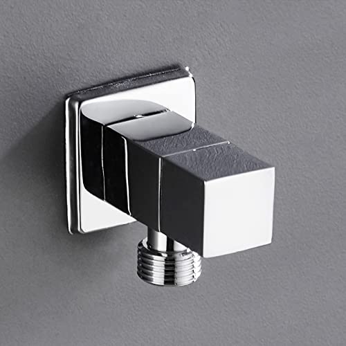 Vanne d'arrêt d'angle en laiton noir 1/2 pour lavabo et WC