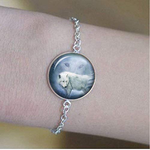 Preisvergleich Produktbild Wolfs-Armband, Wolfs-Schmuck, Wölfe Geschenk für Frauen, handgefertigt