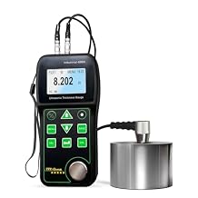 Ultrasonic Thickness Gauge Industrial-888X Echo-Echo Mode Measure Through Coating up to 19.7 mils 500 m, Pulse-Echo for Cast Iron, PC Connection, 0.03919.685 in 1500 mm