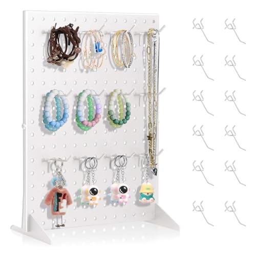 Peg Board Display Stand for Vendors, Retail Display Racks, Perfect for Craft Fairs, Market Stalls, Boutique Shelves, or Convenience Store Aisles, Holding Small to Medium-Sized Items
