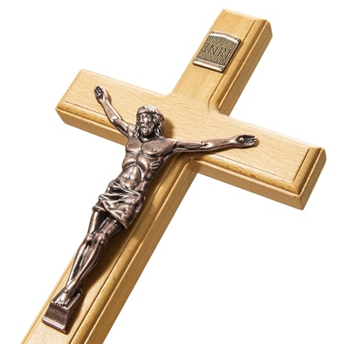 Cruces católicas de madera de 12 pulgadas con Jesucristo