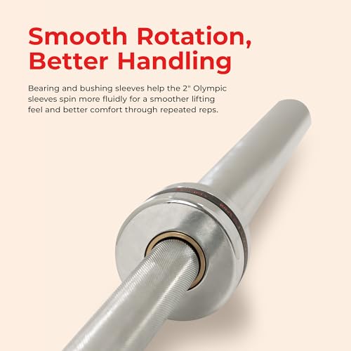 Sunny Health & Fitness 7ft Olympic Barbell 700 lb Capacity with 30mm Grip - image 4