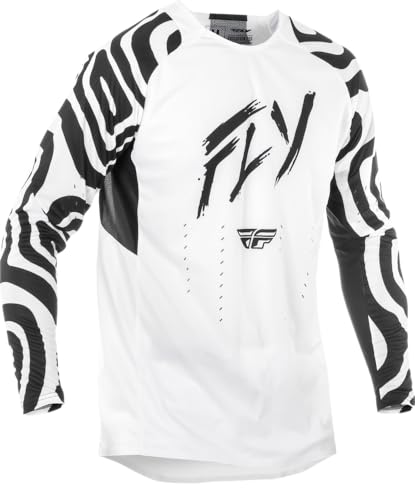 Fly Racing Evo DST Abyss Jersey (White/Black, Large)