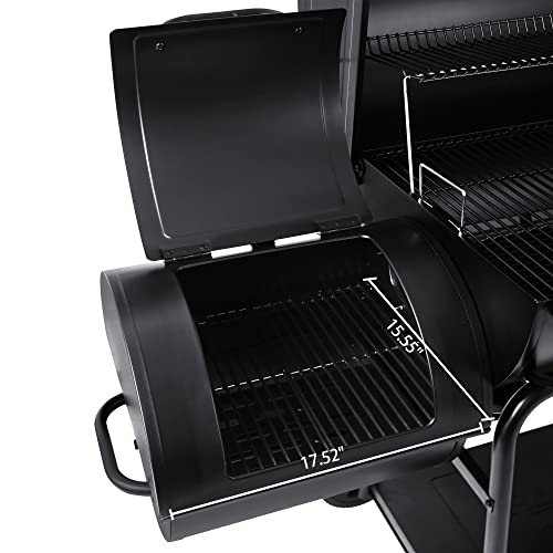 Royal Gourmet Cc2036F Charcoal Grill With Offset Smoker Burch Bbq Barrel Grill And Smoker Combo, 1200 Square Inches For Large Event Gathering Patio And Backyard Cooking, Black #TOP4