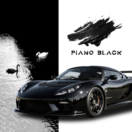 Image of RockRose 2026 Ultra Gloss Black Vinyl Wrap for Cars 4 in x 60FT - Chrome Delete Car Wrap Vinyl Roll, Anti-Wrinkle & Air Release, Durable Piano Black Gloss Finish for Exterior & Interior