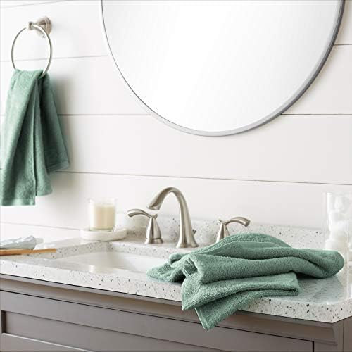 Amazon Basics Cotton Washcloths - 12-Pack, Seafoam Green