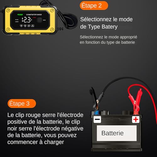 Eventerde - Arrancador de batería portátil - Potente, potente pantalla LCD de 12 V para vehículos, motocicletas, camiones - uso al aire libre, garaje y emergencia en carretera - imagen 7