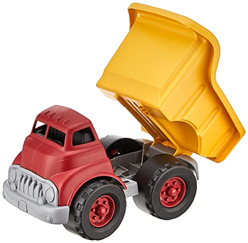 Green Toys Dump Truck, Red/Yellow Cb - Pretend Play, Motor Skills, Kids Toy Vehicle. No Bpa, Phthalates, Pvc. Dishwasher Safe, Recycled Plastic, Made In Usa. #TOP1