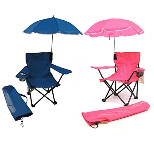 Redmon for Kids Beach Baby Kids Umbrella Camp Chair (Combo of Blue and Hot Pink)