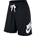 Nike Mens AW77 FT Alumni Shorts Black/White 678568-010 Size Large