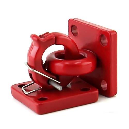 Goolsky Metall-Anh&auml;ngerschnalle, Simulation Anh&auml;nger-Abschleppschloss-Sch&auml;kel-Halterungsset, Ersatz f&uuml;r TRX4 Axial SCX10 RC4WD D90 1/10 ferngesteuerte Crawler-Autoteile, Schwarz