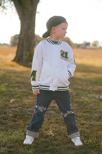 HIHA Boys Baseball Jackets Kids Varsity School Jacket Letterman Outerwear Fall Winter Coat2