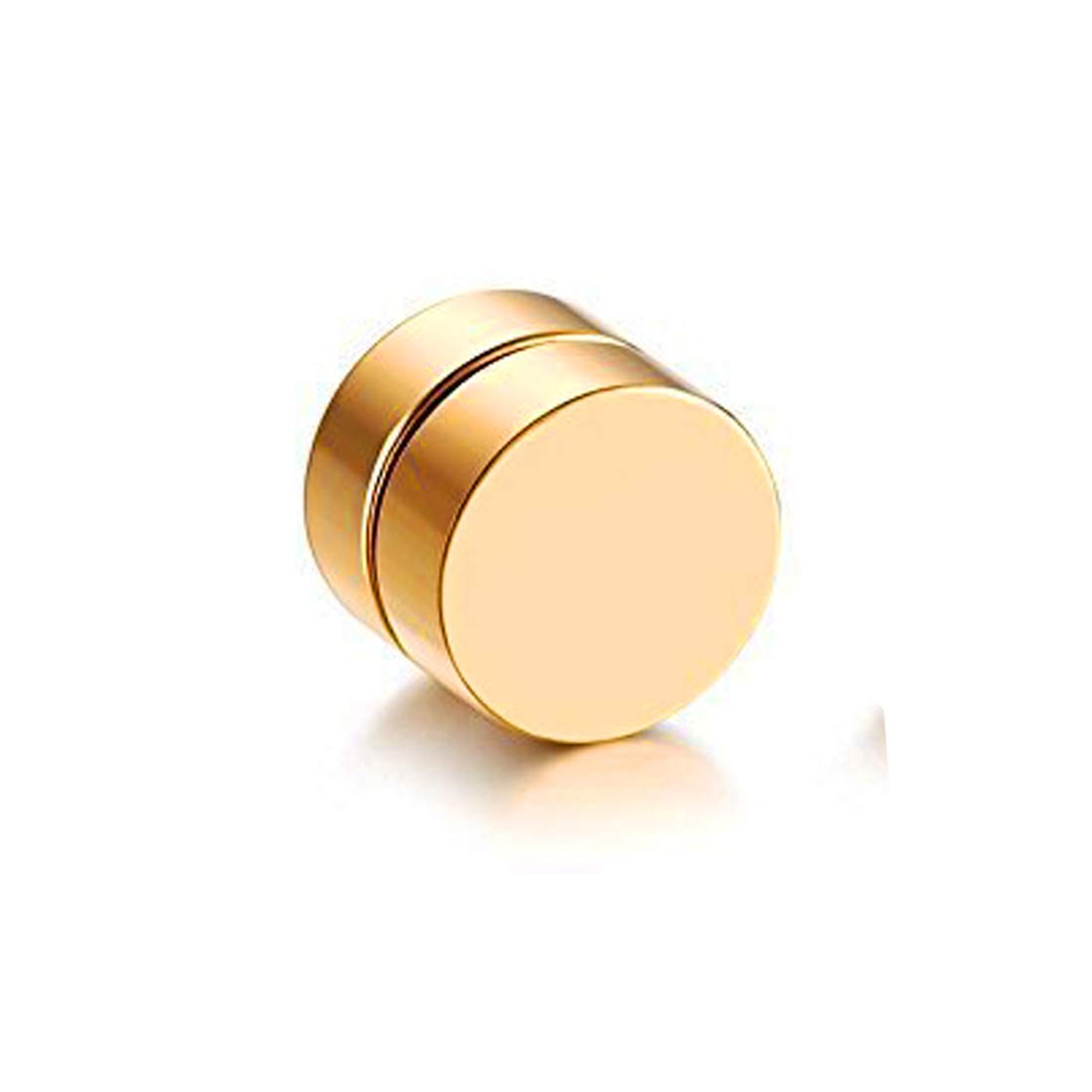 Gold Plated 6 mm Barbell Magnetic Fake Plugs No Piercing Single Ear Stud Earring Jewelry For Mens/Boys (1 PC)-image-39