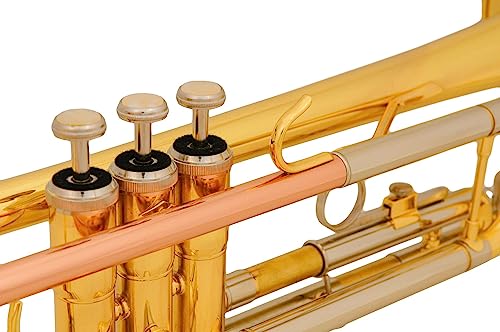 Trompete Glory Brass Bb com estojo profissional + kit de cuidados, dourado