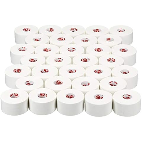 Cramer 950 Premium White Athletic Tape for Ankle, Wrist, and Injury Taping, Helps Protect and Prevent Injuries, Promotes Faster Healing, Athletic Training Supplies, Bulk Case of AT Tape, 1.5" X 15 Yard - 32 Rolls Cover