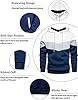 MANLUODANNI Men's Hoodies Pullover Hooded Sweatshirt Patchwork Top Casual Hoody with Pocket White XXL #4
