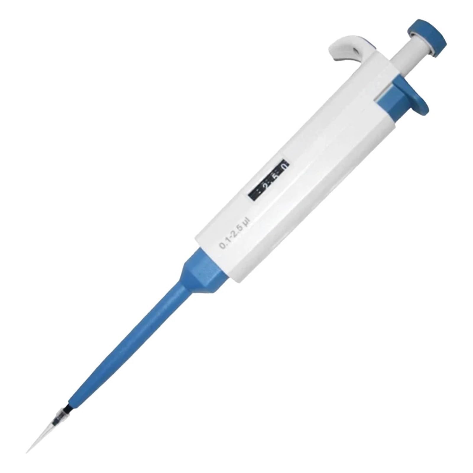 Pipeta Pipeta de laboratorio, pipetas de plástico, gotero manual, digital, ajustable, equipo de laboratorio con puntas de pipeta.(20-200μl)