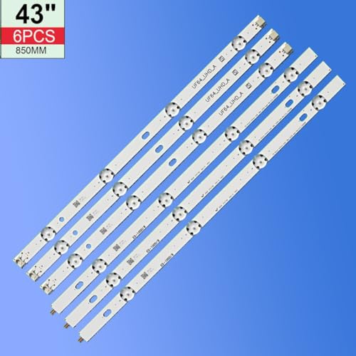 Retroiluminación LED 43UH620V de alta densidad con 8 luces para repuestos de pantallas UHD 6