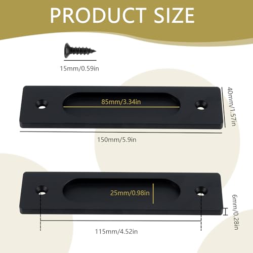 Poignées de porte de poche noires pour sublimer une séparation de pièce