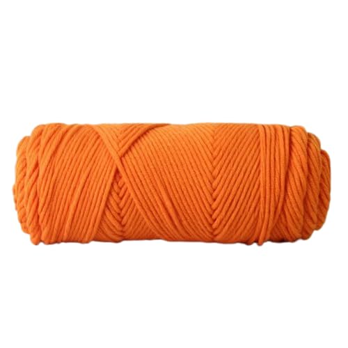 Hilo de lana suave y duradero para tejer mantas grandes de ganchillo de 500g naranja