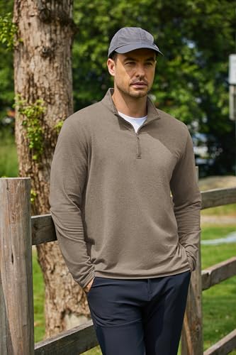 COOFANDY Men's Quarter Zip Pullover Sweatshirt