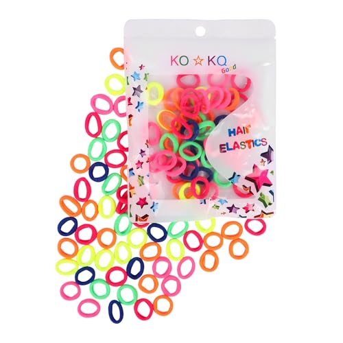 Image of NEOBABY Baby Girl's Mini Elastic Hair Ties Ponytail Holders Soft Tiny Rubber Bands Hair Bands (Multicolor)