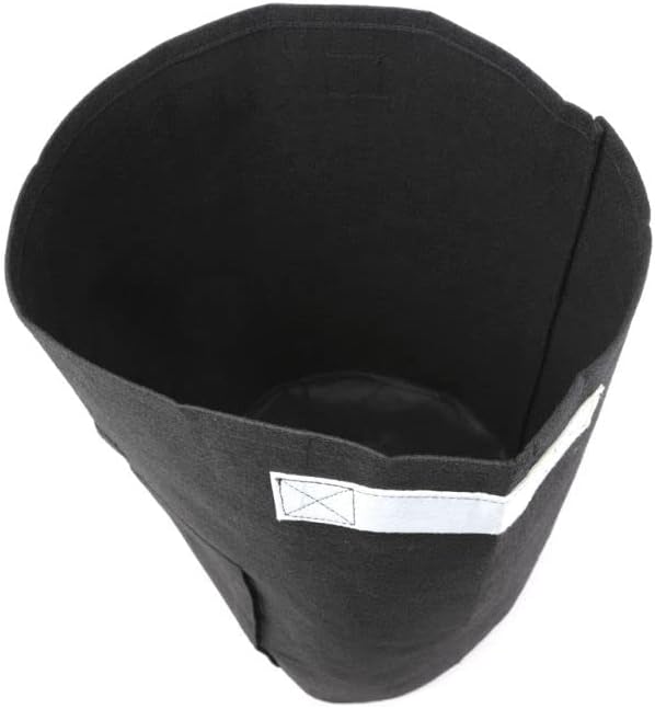 247Garden 10-Gallon Potato Grow Bag/Aeration Fabric Pot w/Handles & Flap Door for Easy Harvesting (Black 19H x 12.5D)