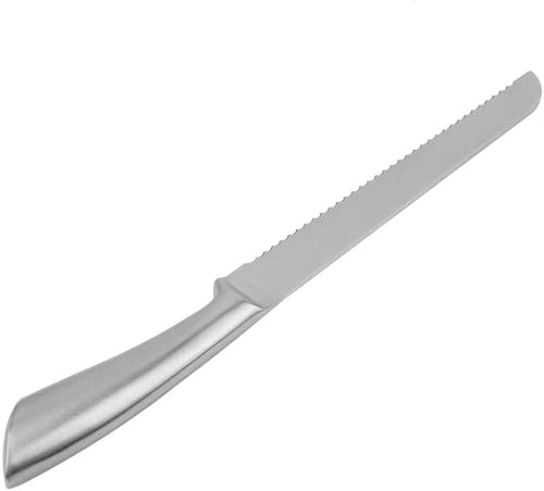 Miniatura 9 de TOPINCN Cuchillo de pan de acero inoxidable con borde dentado, cuchillo para hornear pastel, pan, cortador de cocina, herramienta de mano