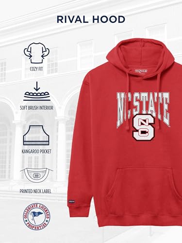 Image of JanSport NCAA Officially Licensed Rival Hoodie, Long Sleeve Unisex Sweatshirt, Cotton-Polyester Blend, Double-Layered Hood