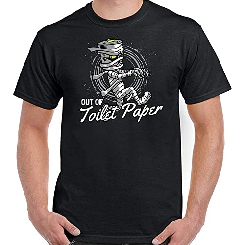 perdu Halloween T Shirt out of Toilet Paper Mens Funny Tee S