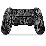 DeinDesign Skin kompatibel mit Sony Playstation 4 PS4 Pro Controller Folie Sticker Pixel Camouflage Tarnmuster