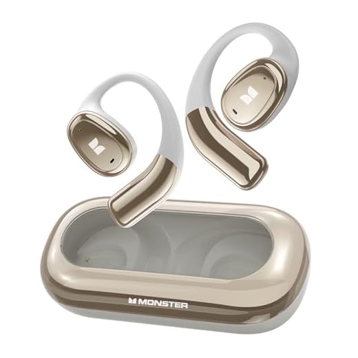 Monster Open Ear AC311 Wireless Earbuds, Bluetooth 5.4 Open Ear Headphones, Up to 30 Hours Playtime Bluetooth Ear Earphones with Stereo Sound, Touch Control and IPX5 Waterproof Open Earbuds