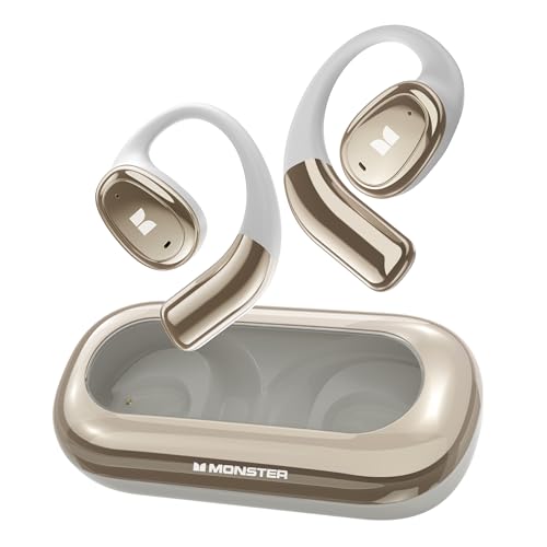 Image of Monster Open Ear AC311 Wireless Earbuds, Bluetooth 5.4 Open Ear Headphones, Up to 30 Hours Playtime Bluetooth Ear Earphones with Stereo Sound, Touch Control and IPX5 Waterproof Open Earbuds