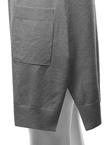 Image of STARJJ Womens Soft Stetchy Knit Longline Open Front Sweater Cardigan with Pockets (S-3X)