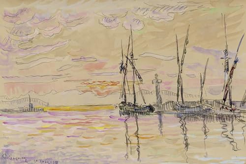 Cuadro para decoraciones del hogar moderno, pintura inspirada en St Tropez 60x90cm