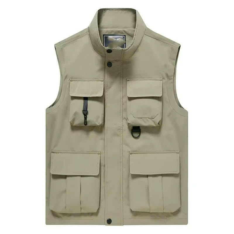 Chaleco informal para hombre sin mangas ligero con cremallera y bolsillos 6