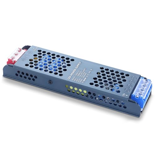 LED Power Supply 12V 200W Ultra Slim LED Driver 110V AC to 12V DC 16.6A 200 Watt Quiet Low Volt Converter LEDs Transformer Constant Voltage for LEDs Strip Lights, Indoor