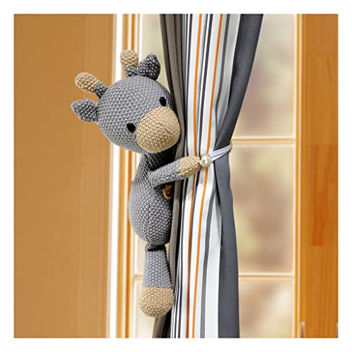 WZYYCV Gordijn stropdas ruggen 1 Paar Cartoon Dier Gordijn Houder Gordijn Holdbacks Kinderkamer Slaapkamer Decoratie Accessoires Gordijn Gesp Riem Touw Houder Gespen