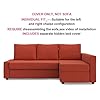 MASTERS OF COVERS Friheten - Fodera per divano letto Ikea, con copertura angolare per chaise longue, copertura di ricambio per poltrona, colore arancione #1