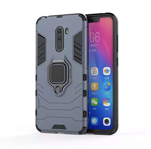 Glaslux Armor Shockproof Soft TPU and Hard PC Back Cover Case with Magnetic Ring Holder for Xiaomi Poco F1 - Armor Grey (B08X77FN5N) Amazon Price History, Amazon Price Tracker