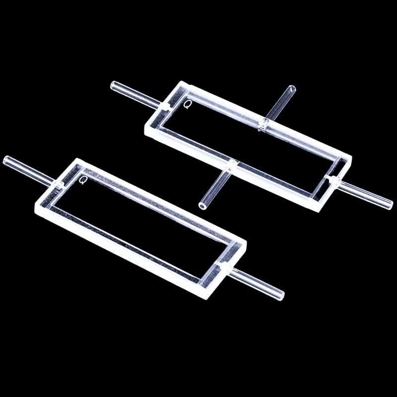 1 x Quarz-Durchflussküvette, 1 mm, optischer Weg, Glasröhre für U-V-Übertragung, 1,2 ml Fassungsvermögen (2 Röhren)