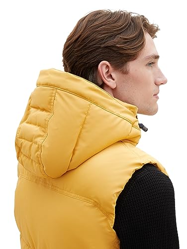 TOM TAILOR Herren Puffer Steppweste mit Abnehmbarer Kapuze – Ansicht 5
