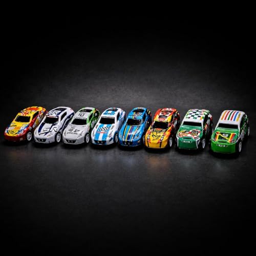 Image of Mini Racing Metal Pull Back Car Set 10 Pcs Die Cast Sports Cars High Speed Pull Back Action Toy with Metal Body Racing Vehicles Premium Hard Box Gift Pack for Kids Birthday Return Gift Collectible Set