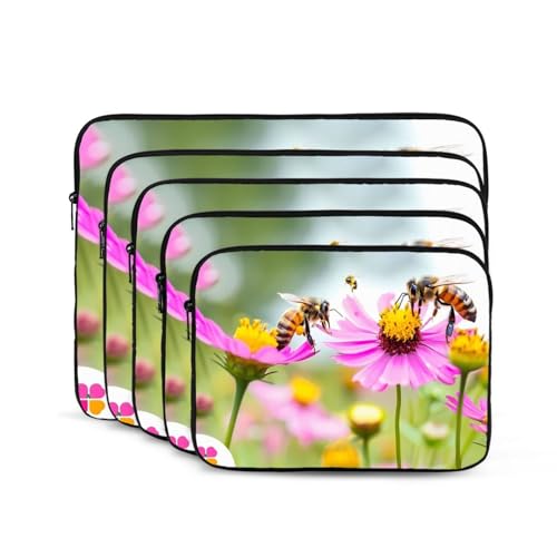 Diligent Bee Laptop Sleeve Case 15 Inch Suitable For Notebook Computer Tablet Traveling Carrying Simple Case2