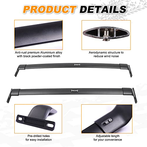 Image of Roof Rack Cross Bars Fit for Ford Explorer 2016-2019, Rooftop Crossbars Cargo Carrier Accessories
