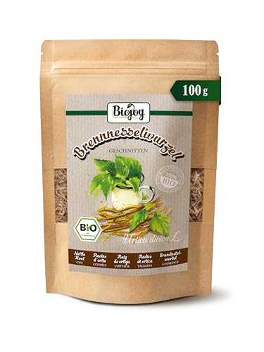 Biojoy Té de Raíz de Ortiga Orgánica (100 g), Raíz de Ortiga seca y cortada (Urtica dioica L.)