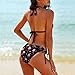 Women's Girls Summer Strappy for Flamingo Black Bikini Fashion Swimsuit Bottoms Triangle Halter Bikini Top Two Piece Swimwear Bathing Suit