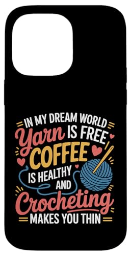 Yarn’s Free Coffee’s Healthy Crochet Makes You Thin - スマホケース iPhone 14 Pro Max 用