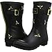 Joules Molly Welly, Botas de Agua para Mujer, Negro (Black Metallic Bees...